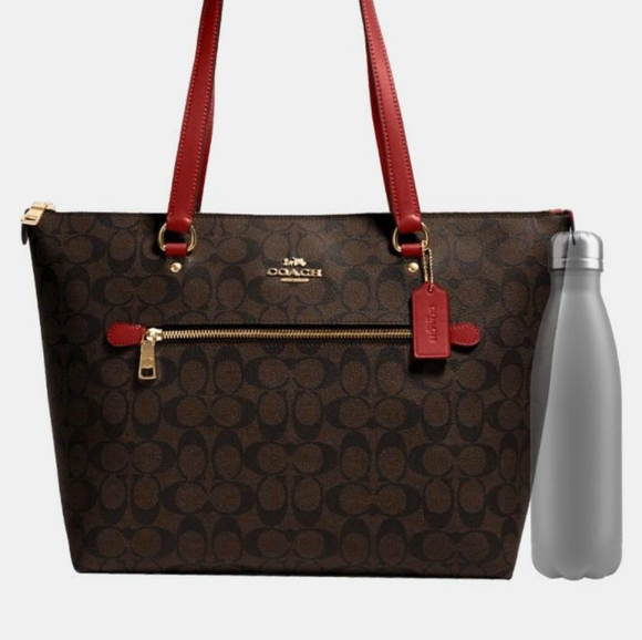 ⚜COACH Gallery Tote In Signature Canvas - Picture 9 of 13